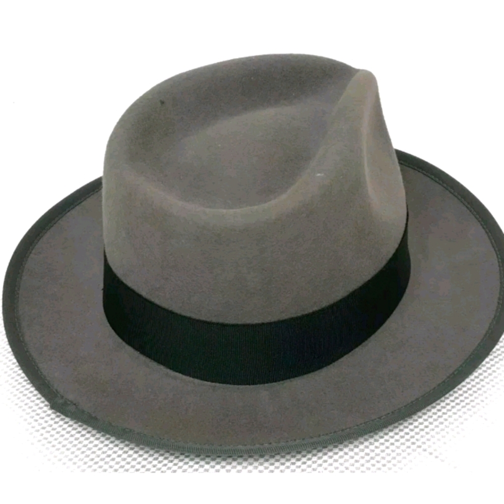 Scala Classico 100% Wool Felt New Yorker Grey Fedo - image 2